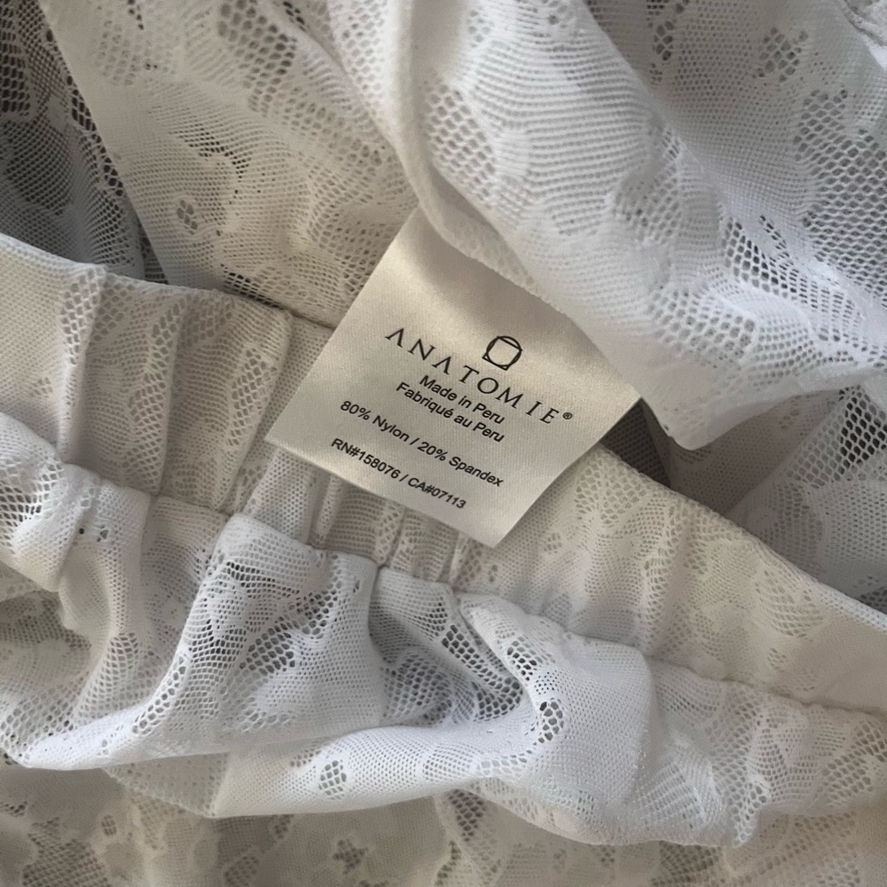 New Anatomie White Sheer Lace Wide-Leg beach  Pants - Picture 8 of 10
